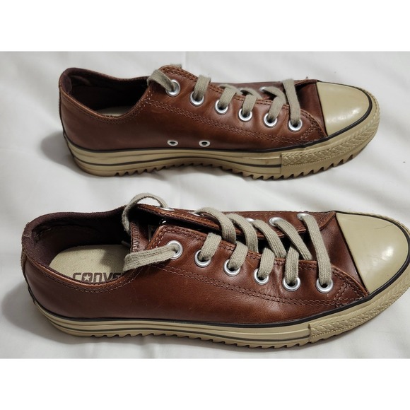 Converse Chuck Taylor All Star City Trek Brown Leather Low Top Sneakers 141969C - Picture 2 of 8